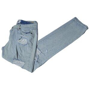 Paige Jimmy Jimmy Skinny Jeans Womens Size 27 Low Rise Light Wash Ripped Denim